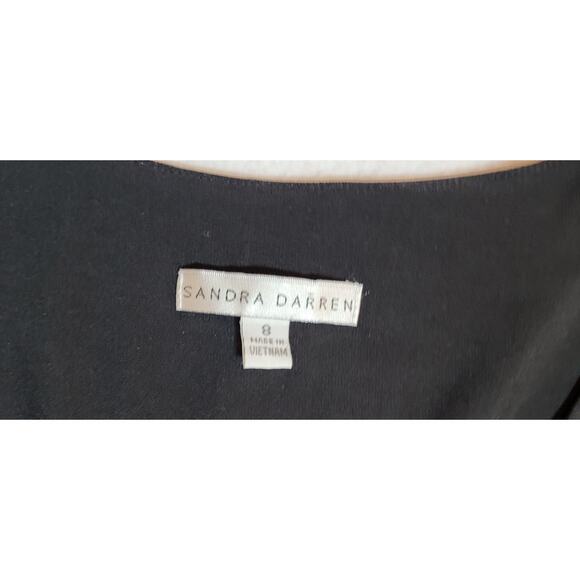 Sandra Darren Womens Dress 8 Wrap Top A-Line Sleeveless Black Pink Paisley Boho - Picture 12 of 12